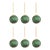 Beehive Green with Gold Glitter Ball Ornaments, Set of 6, 4" For Sale