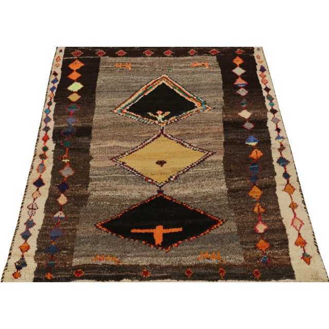 This vintage 4x5 Gabbeh Persian rug is from the latest entries in Rug & Kilim’s rare tribal curations. Hand-knotted in...