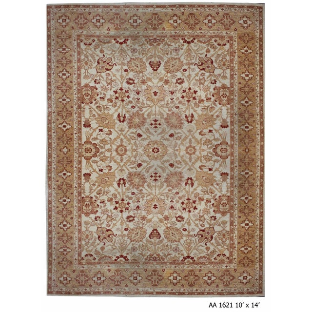 Orange Hand-Knotted Afghan Chobi Rug For Sale - Image 8 of 8