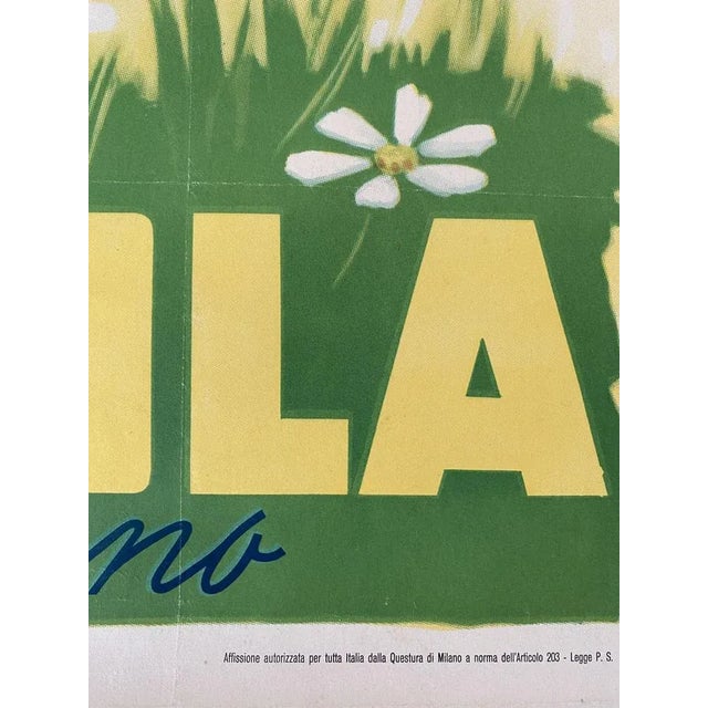 Telata paper advertising poster from the 60s. Giovanola company, specialized in high fashion fabrics. Milan Italy. This...