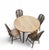 A bit wearthered windsor wheelback dining set (7) by the Oirschotse meubelindustrie 1950s Table /Height 84Width 110 /...