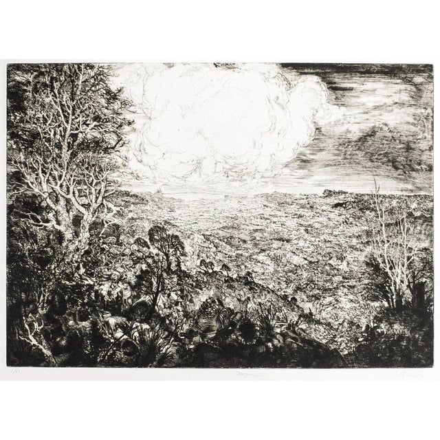 Landscape with Cars - Original Etching by J.P. Velly - 1969 1969 For Sale - Image 3 of 3