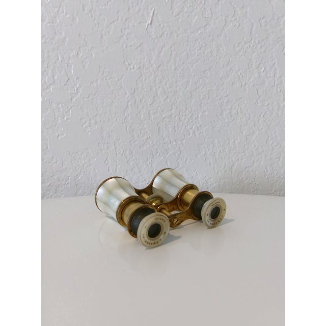 Early 20th Century Lemaire Paris Mother of Pearl and Brass Opera Glasses For Sale - Image 12 of 12