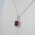 Metal 4.8Ct Rhodolite Garnet Pendant With Natural Diamonds in Solid 14k Gold, 11x9mm For Sale - Image 7 of 8