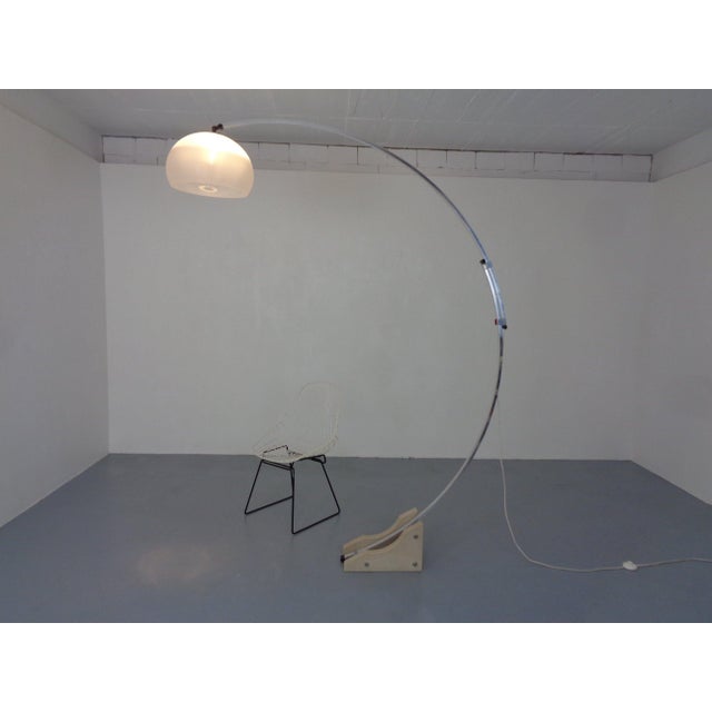Stone Large Arc Floor Lamp from Guzzini, Italy, 1970s For Sale - Image 7 of 18