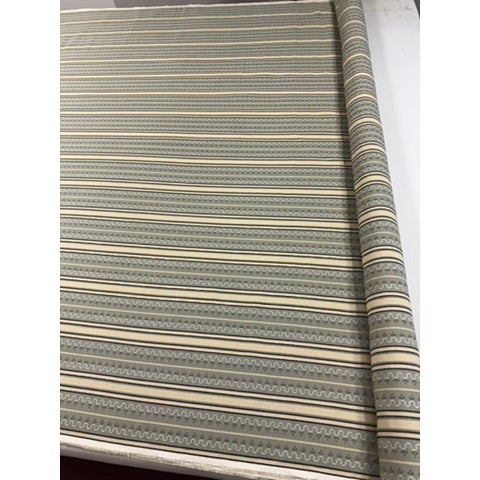 Jasper "Chilcoat Stripe" pattern in Sage 74% Cotton, 26% Linen Width 51" Length 144" (4 yards) Repeat V 5/8", H 3.5"...