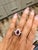 Roshe Jewels Ruby Ring With Diamonds in 18 Karat White Gold, Size 7 For Sale - Image 9 of 10
