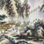Brown Large Vintage Hardwood Table Screen, Painted Porcelain Jiangnan Scene For Sale - Image 8 of 10