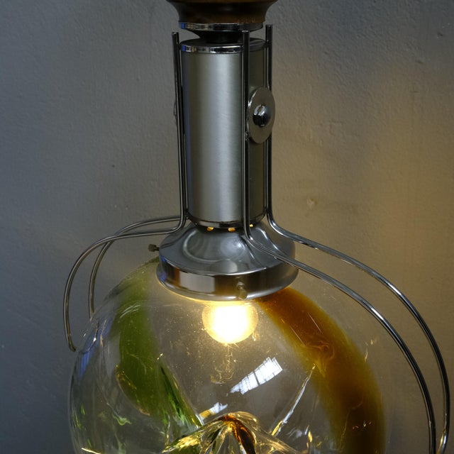 Pendant Lamp in Steel and Murano Glass For Sale - Image 13 of 18