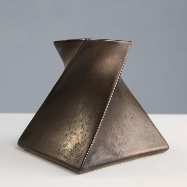 Bronze Candleholder in Ceramic from Jan Van Der Vaart, the Netherlands, 1978 For Sale - Image 9 of 9