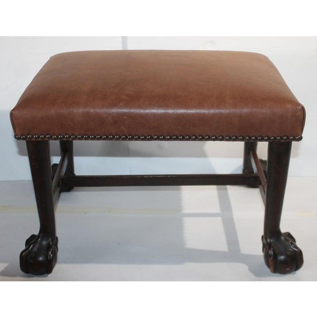 19thc Ball & Claw Ottoman / Bench Leather Seat This fine early 19thc Ottoman with leather seat & fine condition. This...