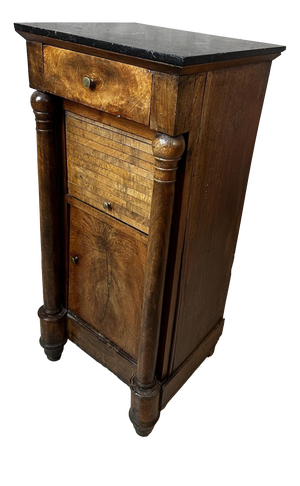 Empire Marble Wooden Bedside Table