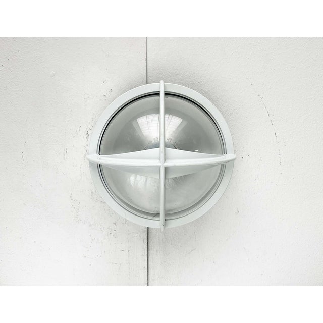 Black Mid-Century Modern Danish Pirat Mini White Outdoor Wall Lamp by Eva and Nils Koppel, Gert Edstrand for Nordisk Solar, 1960s For Sale - Image 8 of 18