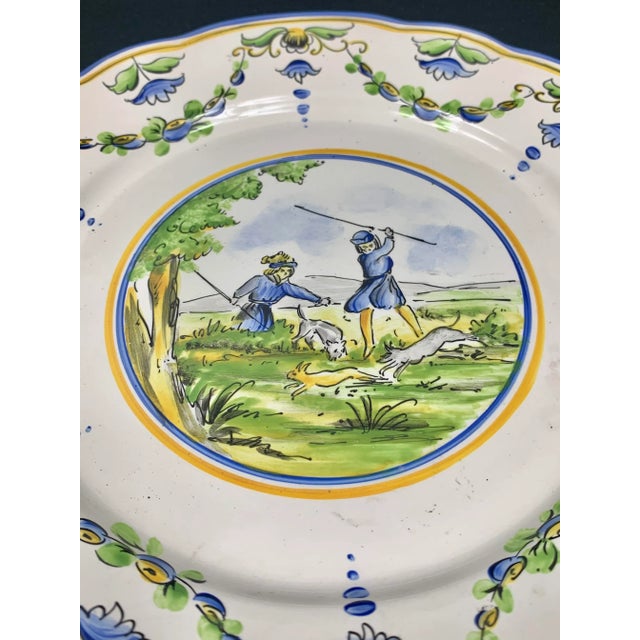 French Country Vintage French Decorative Plate For Sale - Image 3 of 10