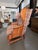 Love the clean lines of the wings and the conical flared armrests! This chair is ready for new upholstery and some more...