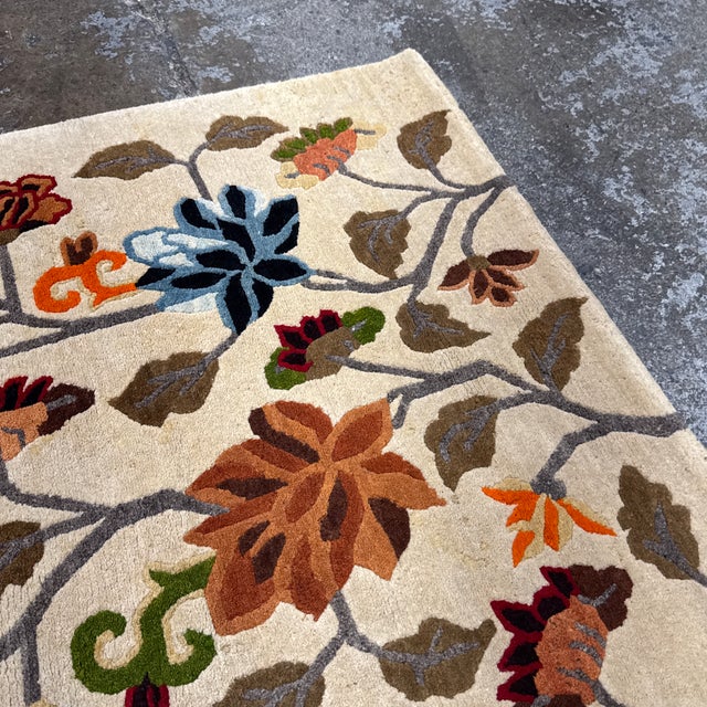 3ft 2in X 5ft 9in Tibetan Refugee Darjeeling Area Rug For Sale - Image 10 of 12