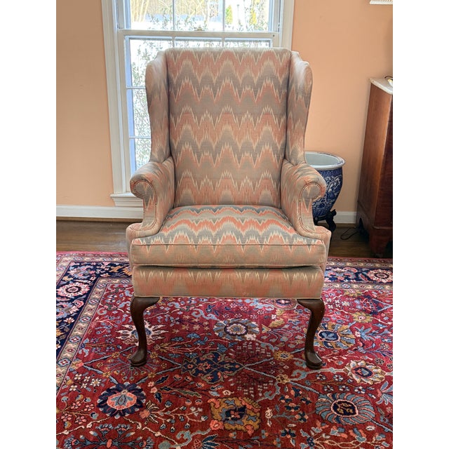 Light Pink Vintage Hickory Chair Wingback For Sale - Image 8 of 8