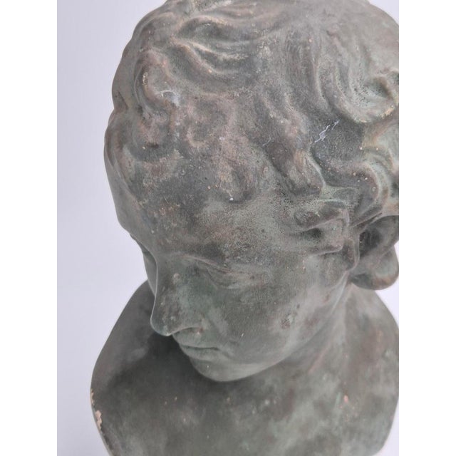 Bust of Eros in Bronzed Plaster For Sale - Image 9 of 12
