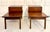 This is a striking pair of vintage mid-century nightstands by Stanley Furniture, crafted in warm walnut and designed with...