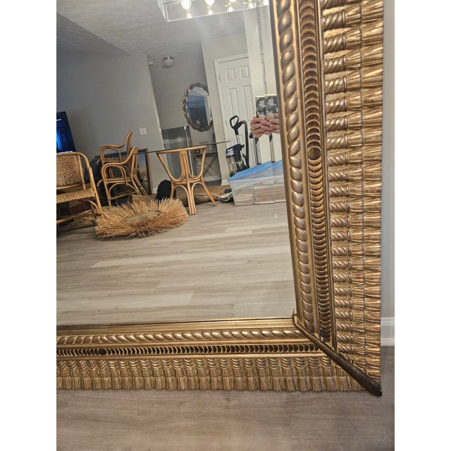 Substantial Roman Inspired Gilt Wood Composite Mirror With Neoclassical Accents For Sale In Atlanta - Image 6 of 8