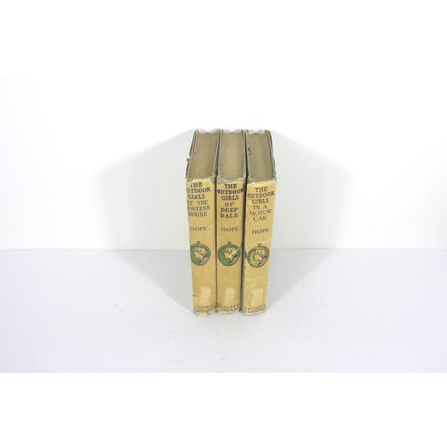 Antique set of three children’s books. The Outdoor Girls in a Motor Car 1913 The Outdoor Girls at the Hostess House 1919...