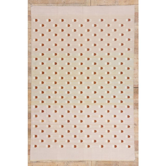 Vintage Indian Dhurrie Rug, 05'00 X 08'08 For Sale - Image 10 of 10