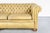 Tan Vintage English Chesterfield Sofa in Original Golden Tan Leather, 1950s For Sale - Image 8 of 9
