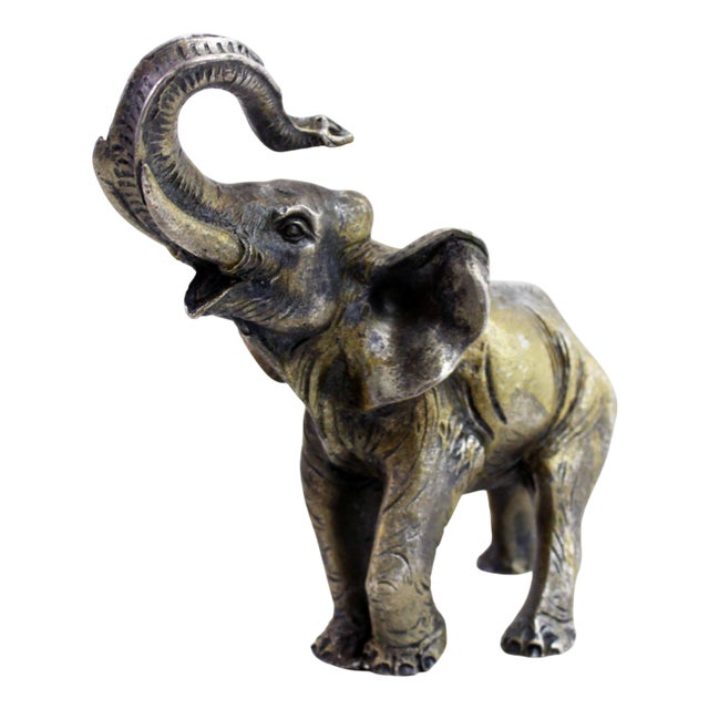 Mid-Century Metal Elephant Figurine, 1960s For Sale