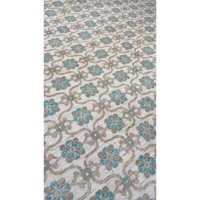 Beige Khotan Design Hand Made Rug For Sale - Image 8 of 10