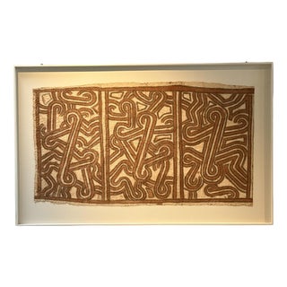 Vintage Mounted Tapa Cloth #4, 1950s For Sale