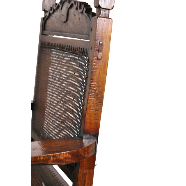 Pair of Antique Handmade Caned Carved Anglo Indian Armchairs For Sale - Image 15 of 18