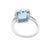 14k White Gold Blue Topaz Diamond Ring For Sale In New York - Image 6 of 10