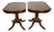 1910s Pair of Antique English Regency Mahogany Banded Walnut Side Tables End Tables For Sale