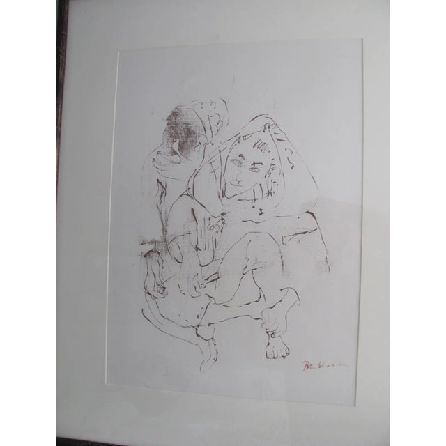 Realism Ben Shahn 1959 "Algerian Memory" Signed Serigraph, Framed For Sale - Image 3 of 12