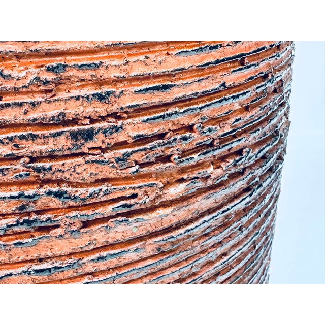 Large Handcrafted Fire Clay Ceramic Art Floor Vase from Spara Keramik, Germany, 1950s For Sale - Image 17 of 18
