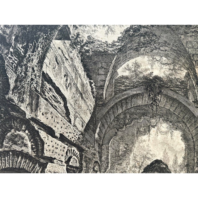 Giovanni Battista Piranesi, Ruins of a Gallery of Statues in Hadrian's Villa at Tivoli, 1770, Etching For Sale - Image 9 of 11