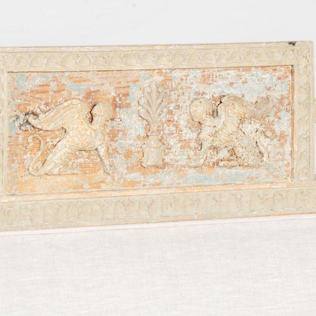 Wood Early 19th Century Swedish Gustavian Pine Bench Settee For Sale - Image 7 of 18