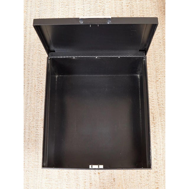 Black Black Atomic Filing Cabinet 1970s For Sale - Image 8 of 9