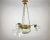 3-Arm Chandelier with Glass Shades and Brass Fitting For Sale - Image 3 of 11