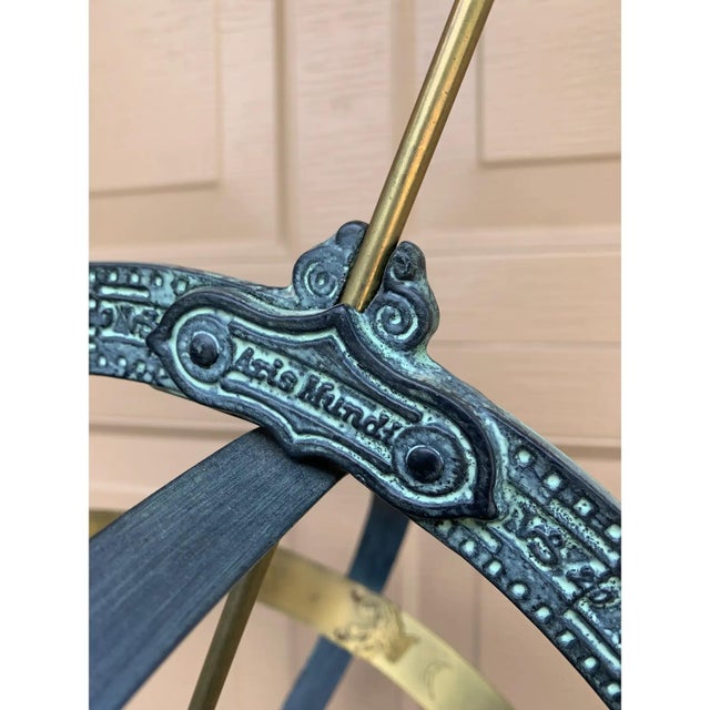 Vintage Coastal Mermaid & Dolphin Armillary Sundial, Palm Beach Garden Decor For Sale - Image 13 of 15