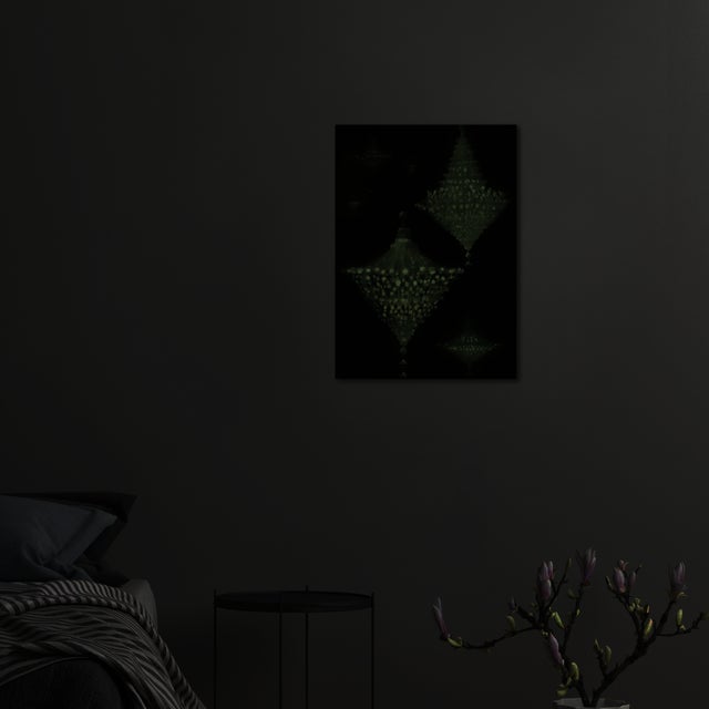 Modernist Phosphorescent Chandelier Print on Canvas For Sale - Image 4 of 5