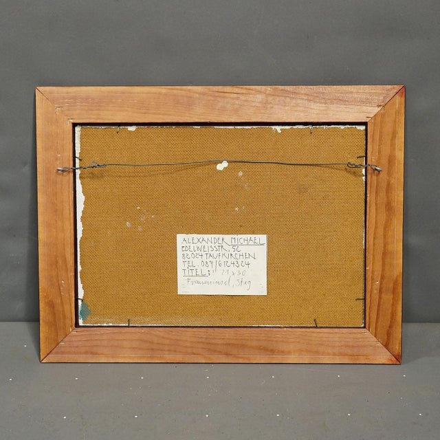 Wood Oil Painting by Alexander Michael - Fraueninsel, Jetty, 1994 For Sale - Image 7 of 7