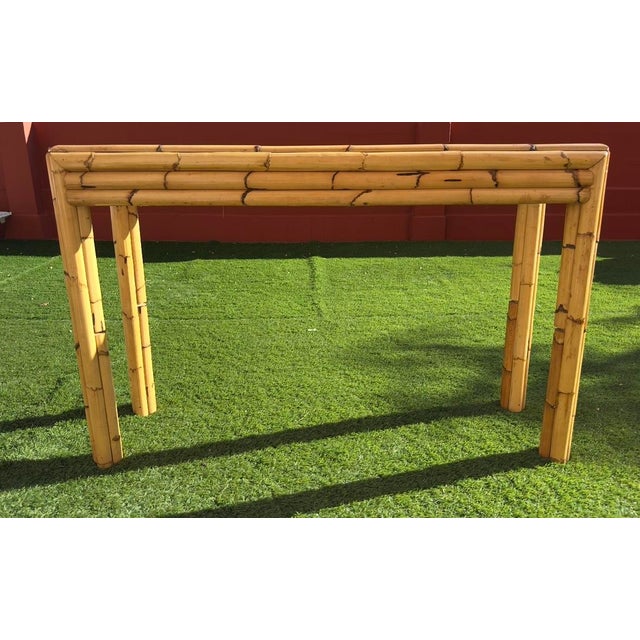 Vintage Bamboo Console Table from Vivai Del Sud, Italy, 1970s For Sale - Image 10 of 10