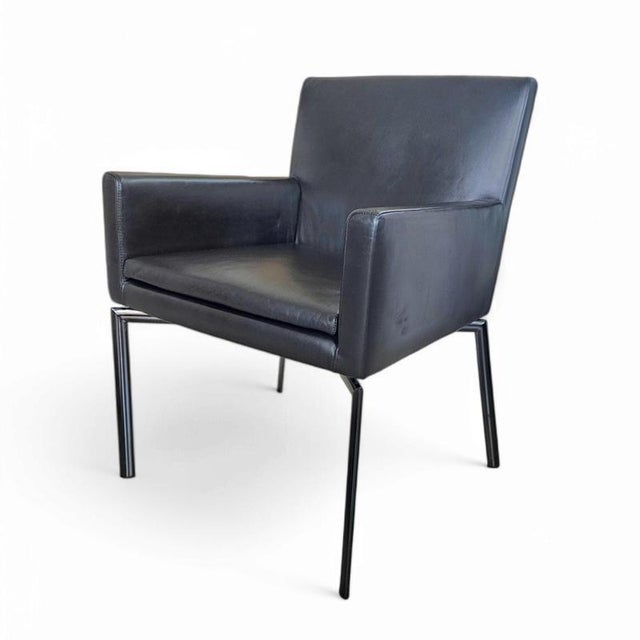 Manet Armchairs in Dark Brown Leather and Chrome from Minotti, 1990s, Set of 2 For Sale - Image 10 of 18