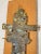 Vintage Handmade Bronze Brutalist Religious Crucifix Cross Wall Sculpture Art For Sale - Image 10 of 13