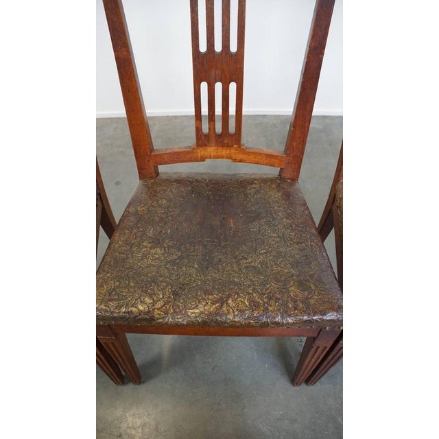 Dutch Leather Dining Room Chairs, Set of 6 For Sale - Image 9 of 18