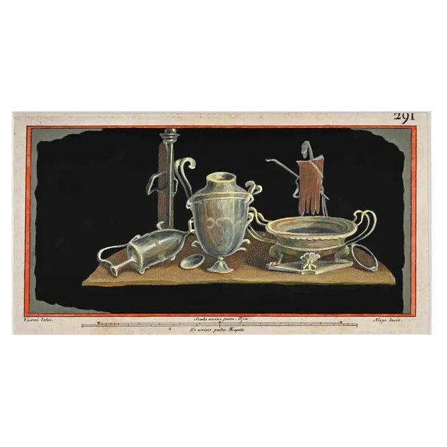 Nicola Vanni, Still Life with Bottles, Etching, 1770s For Sale