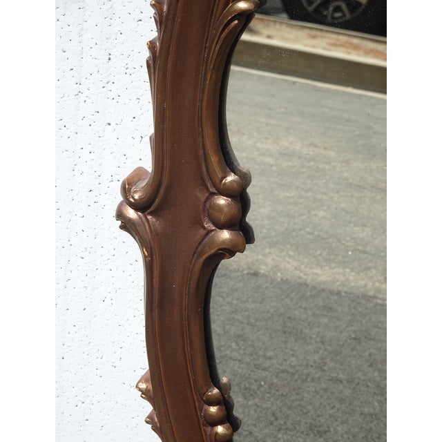 Vintage Italian French Rococo Louis XVI Gold Ornate Wall Mantle Mirror For Sale - Image 9 of 17