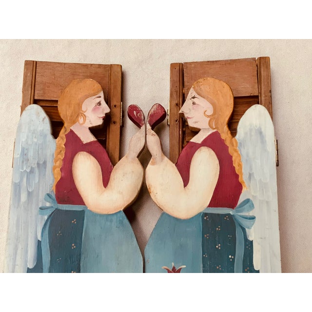 A Pair of Peter Hunt Style Hand-Painted Wood Shutters from the 1940s Found on a recent trip to Provincetown, at a tag sale...