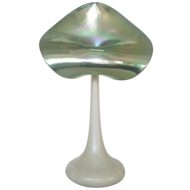 Late 20th Century Jack-In-The-Pulpit Glass Vase by Stuart Abelman For Sale